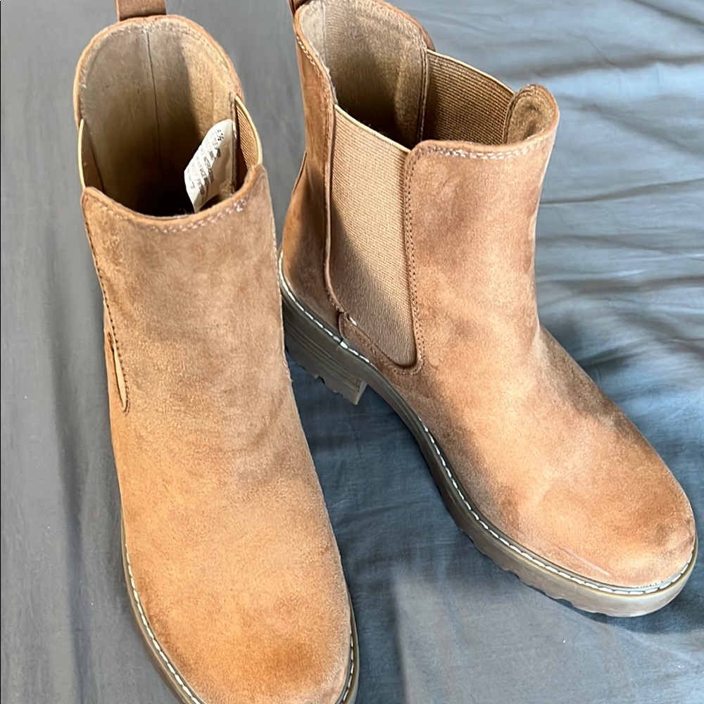 Brown Suede Ankle Boots sz 6.5